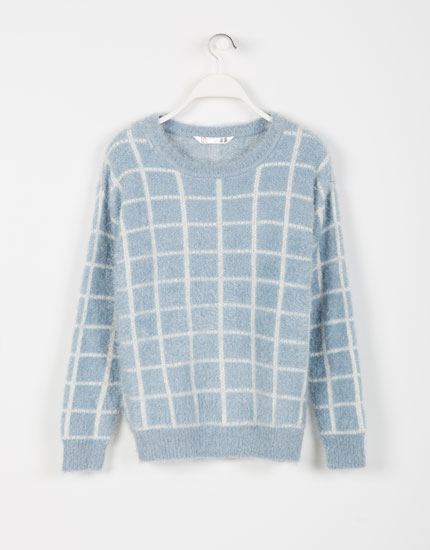 Lefties - checked fluffy jumper - 0-406 - 05622365-I2014
