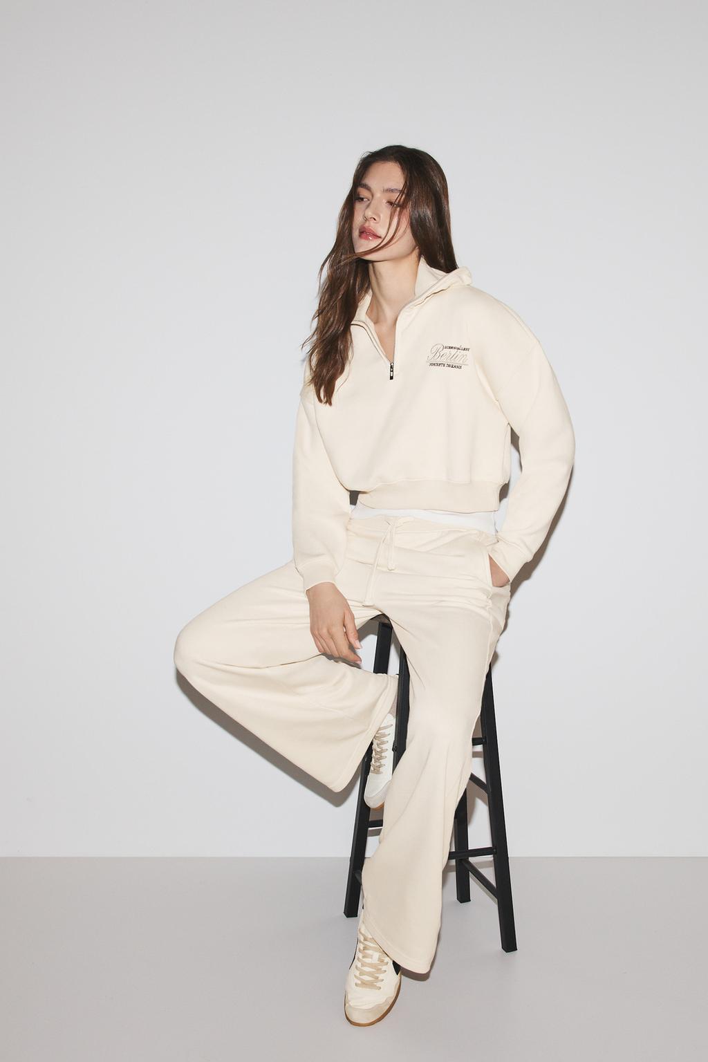 Wide-leg trousers with rib detail – Lefties – صورة المنتج