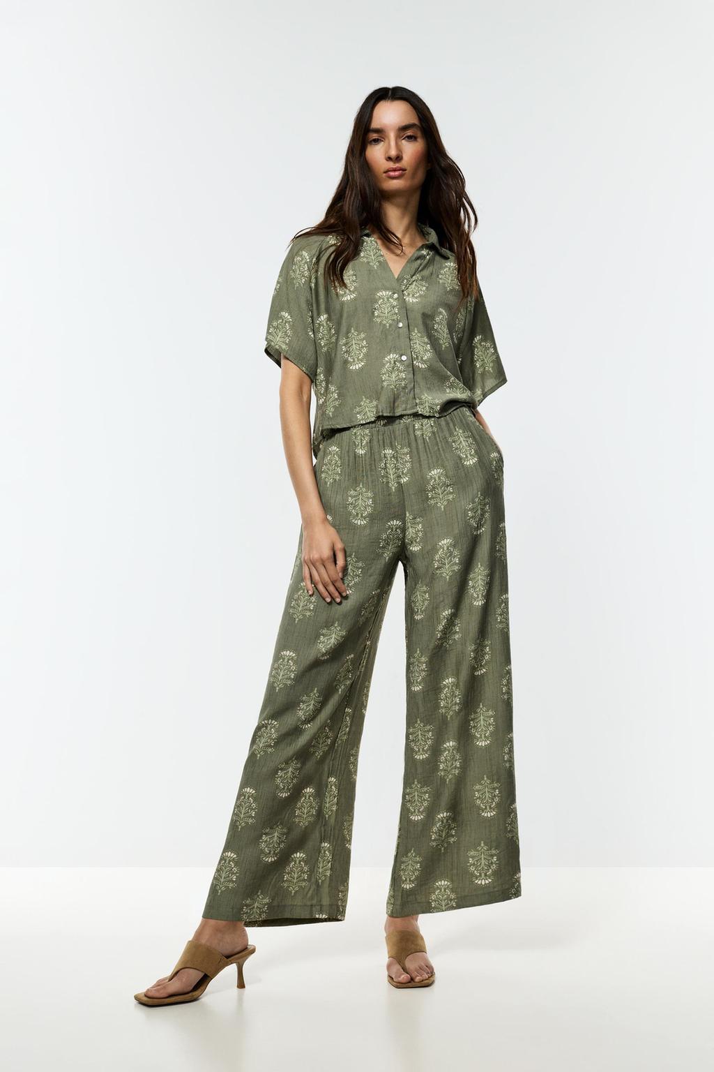 Textured culottes – Lefties – صورة المنتج
