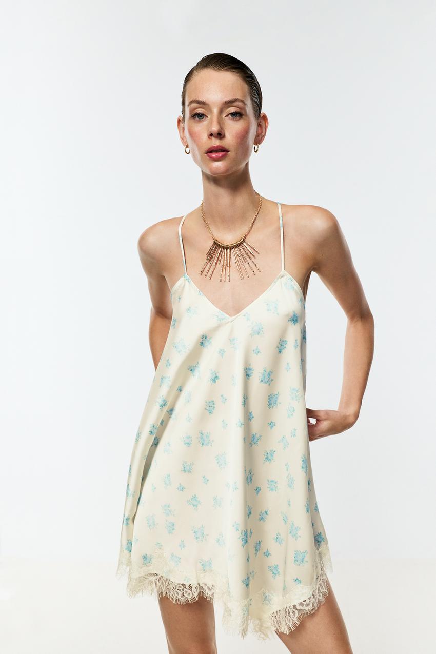 short slip dress MIKUTA | The Striped Sheer | Designer Clothes & Apparel | M neckline and adjustable straps offer a seductive glimpse of bare skin. SKIMS Slip Dress | Deep