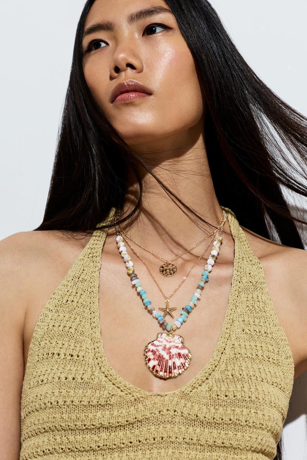 Multi-strand ocean-themed necklace – Lefties – صورة المنتج