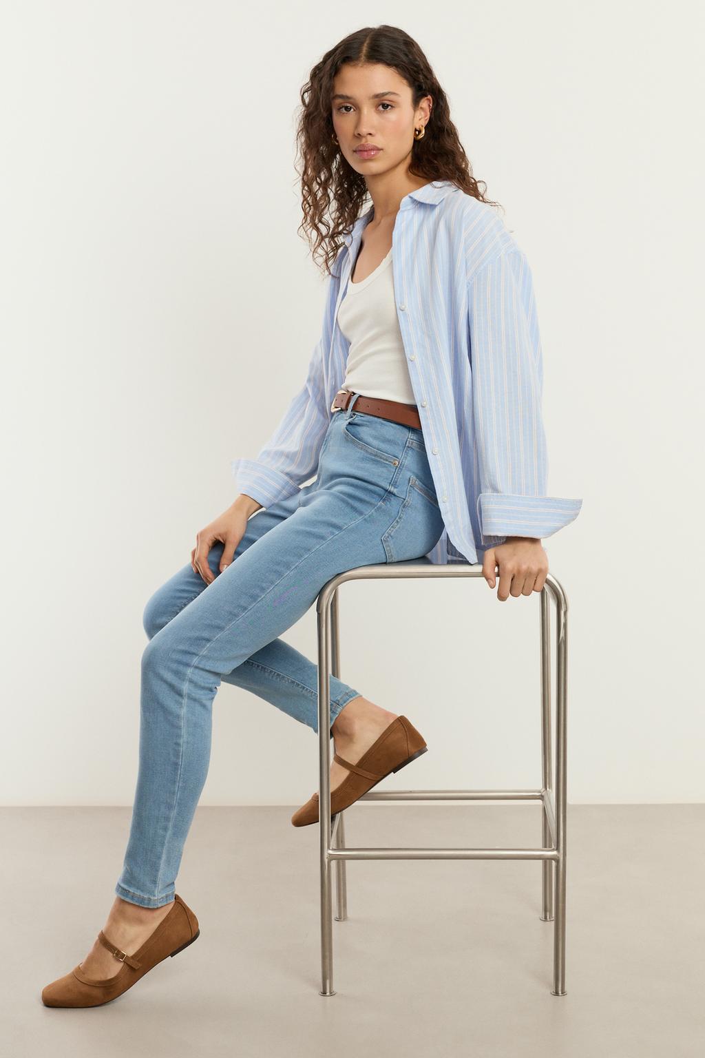 Super high-waist jeans – Lefties – صورة المنتج