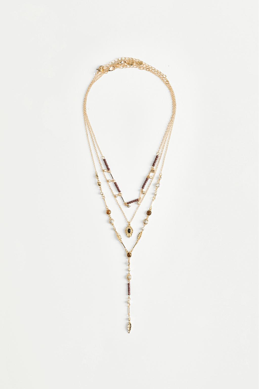 Multi-strand gemstone necklace – Lefties – صورة المنتج
