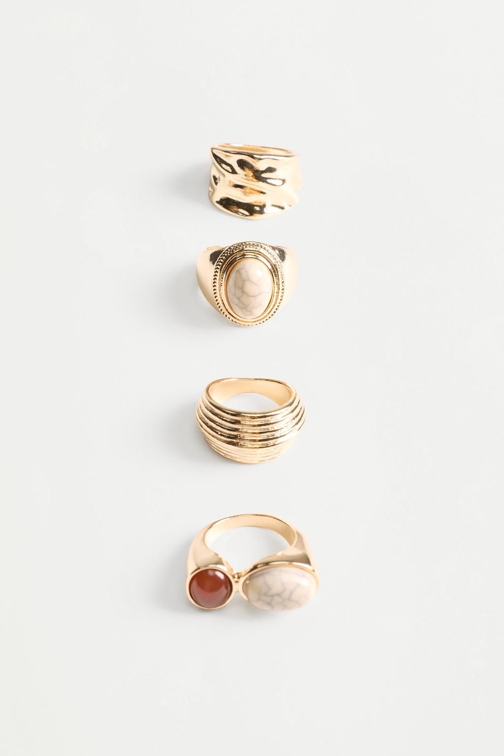 Stone rings (4-pack) – Lefties – صورة المنتج