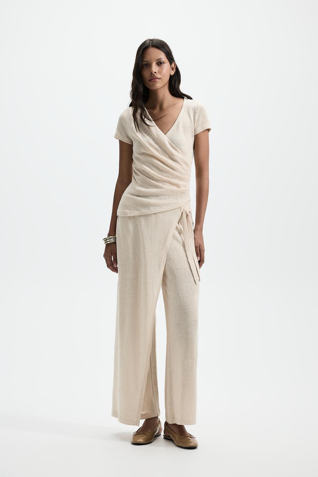 Wide-leg sarong trousers – Lefties – صورة المنتج