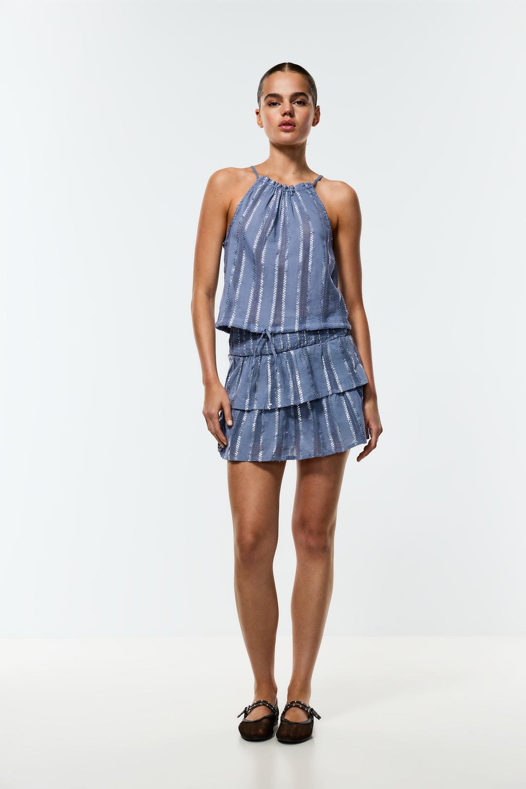 Metallic stripe top – Lefties – صورة المنتج