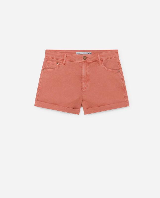 colourful denim shorts