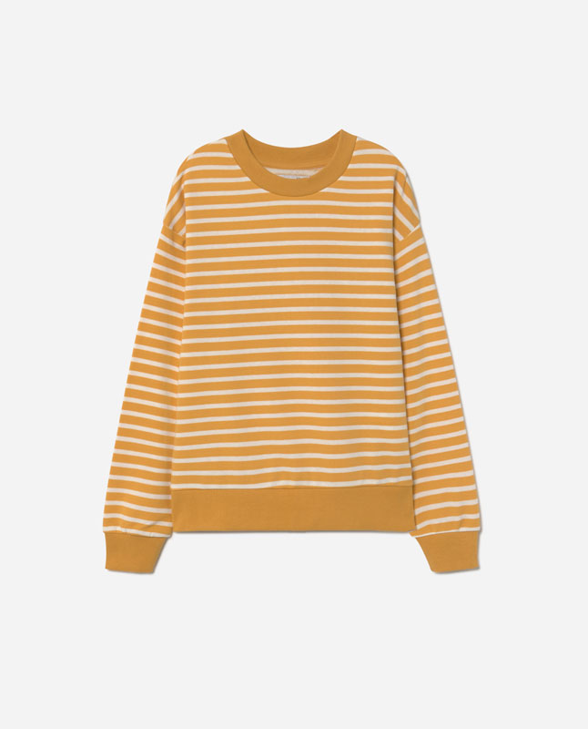 yellow striped sweatshirt