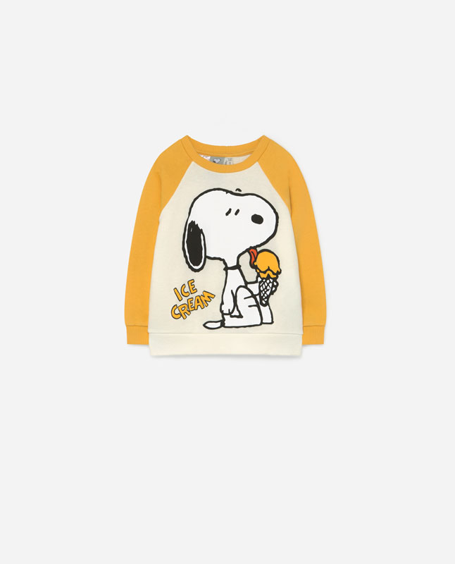 yellow snoopy sweatshirt