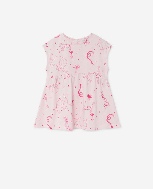 DISNEY STORE PINK DUMBO DRESS SLEEVELESS AND PASTEL DOTS LEGGINGS
