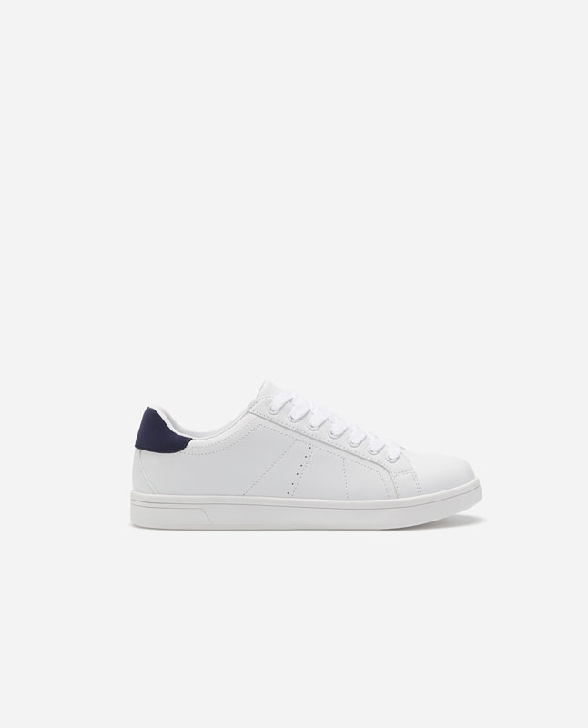 basic white sneakers
