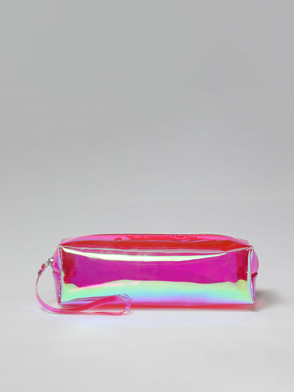 transparent iridescent bag