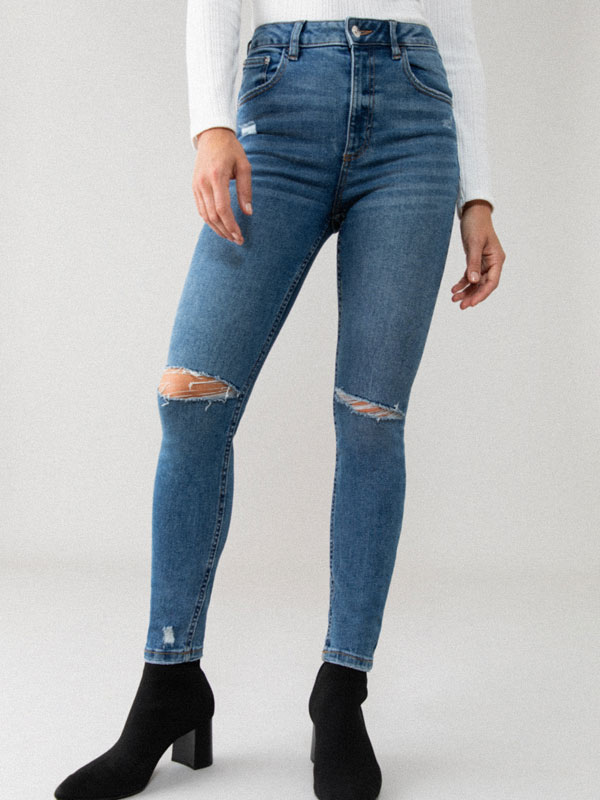 high waisted jeans