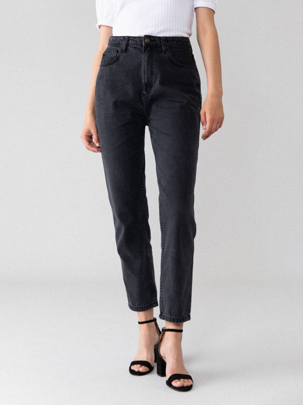 jeans mom fit high waist