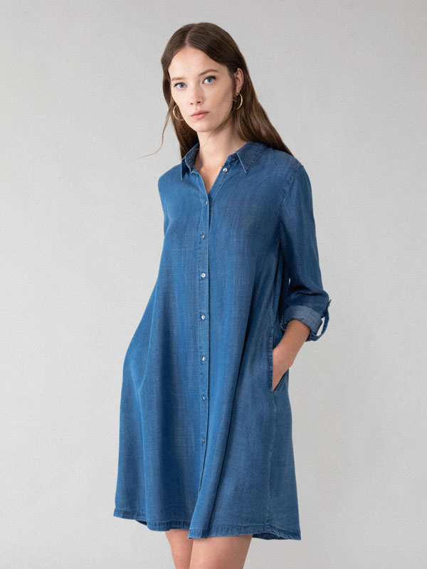 denim shirt dress ladies