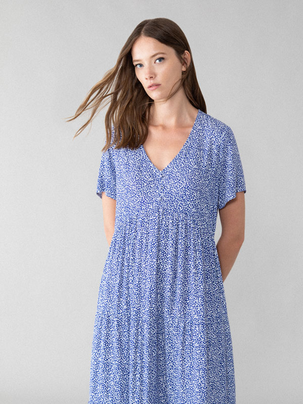 printed long dresses with sleeves