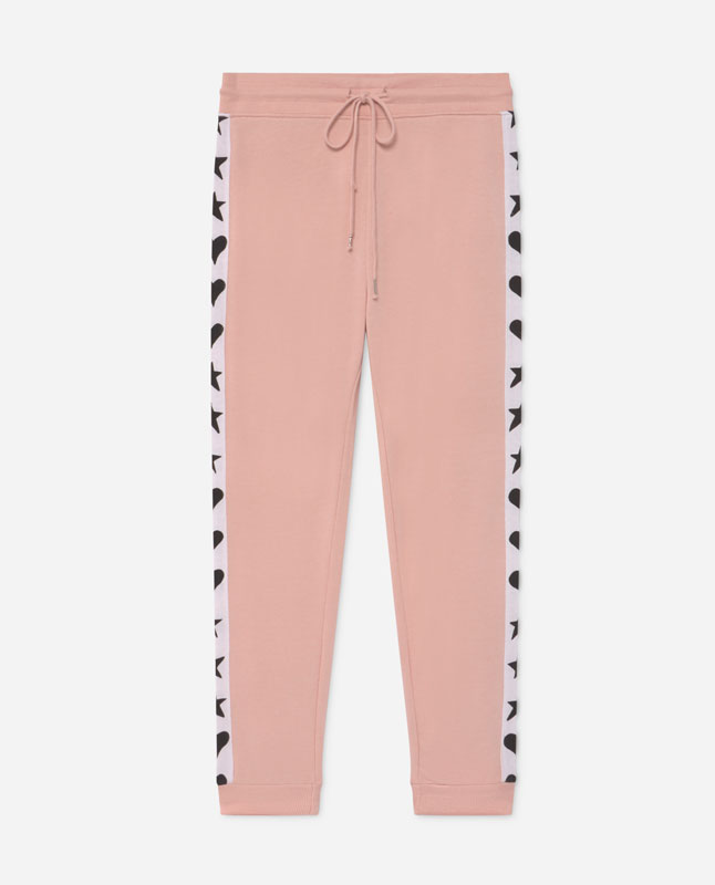 pink side stripe trousers