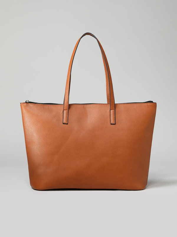 faux leather tote bag