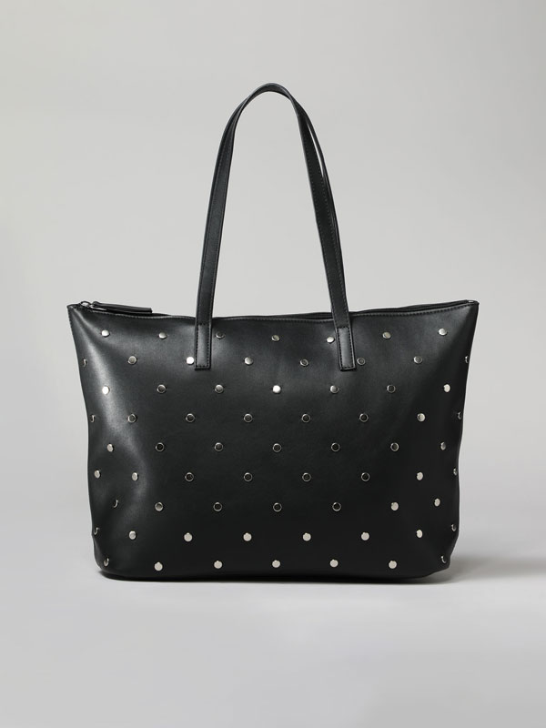 studded tote bag