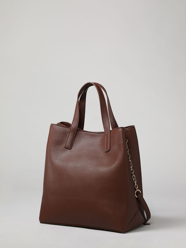 faux leather tote bag