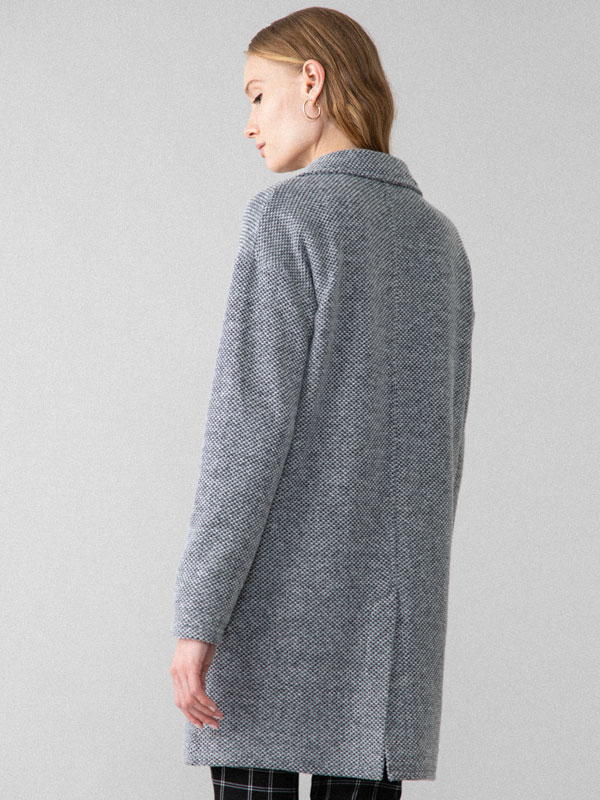abrigo masculino mujer gris
