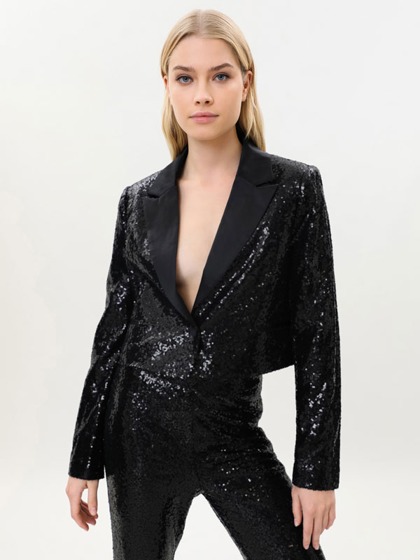 ladies sequin blazer