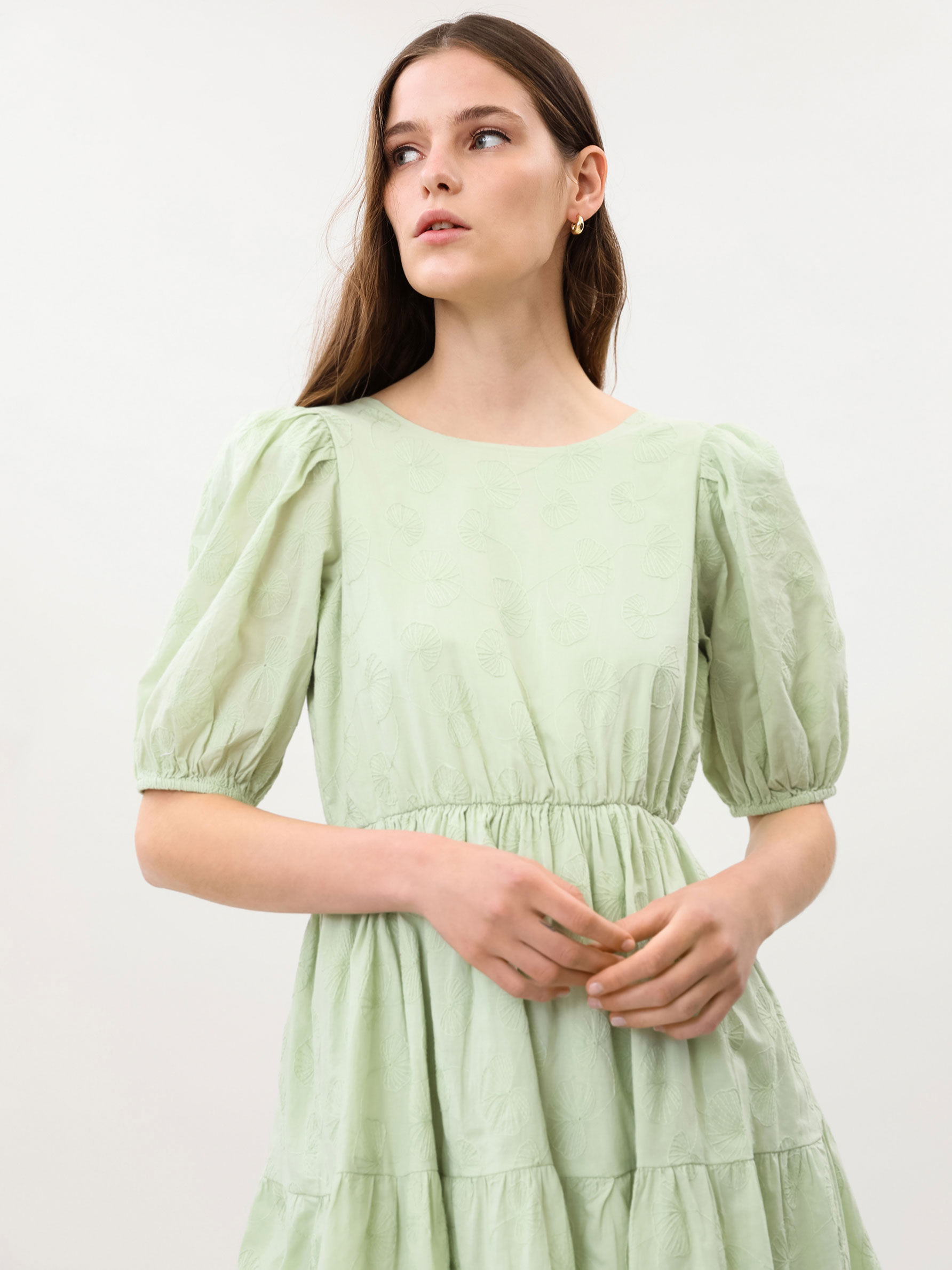 short embroidered dress