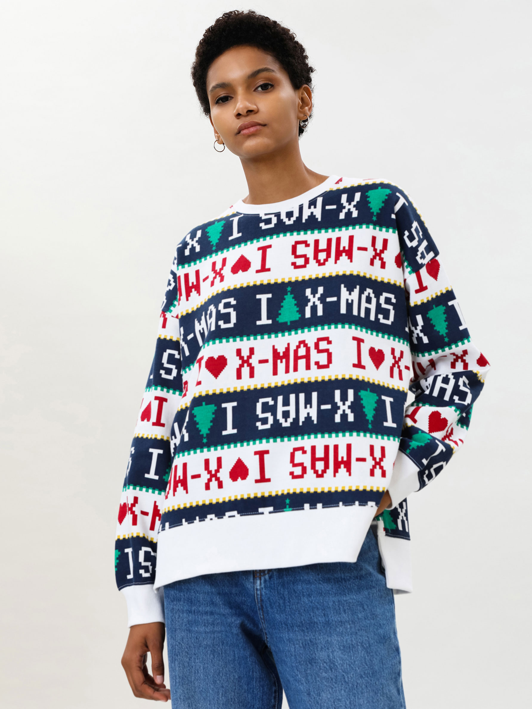 Sudadera con estampado navideño - - | Lefties Mexico