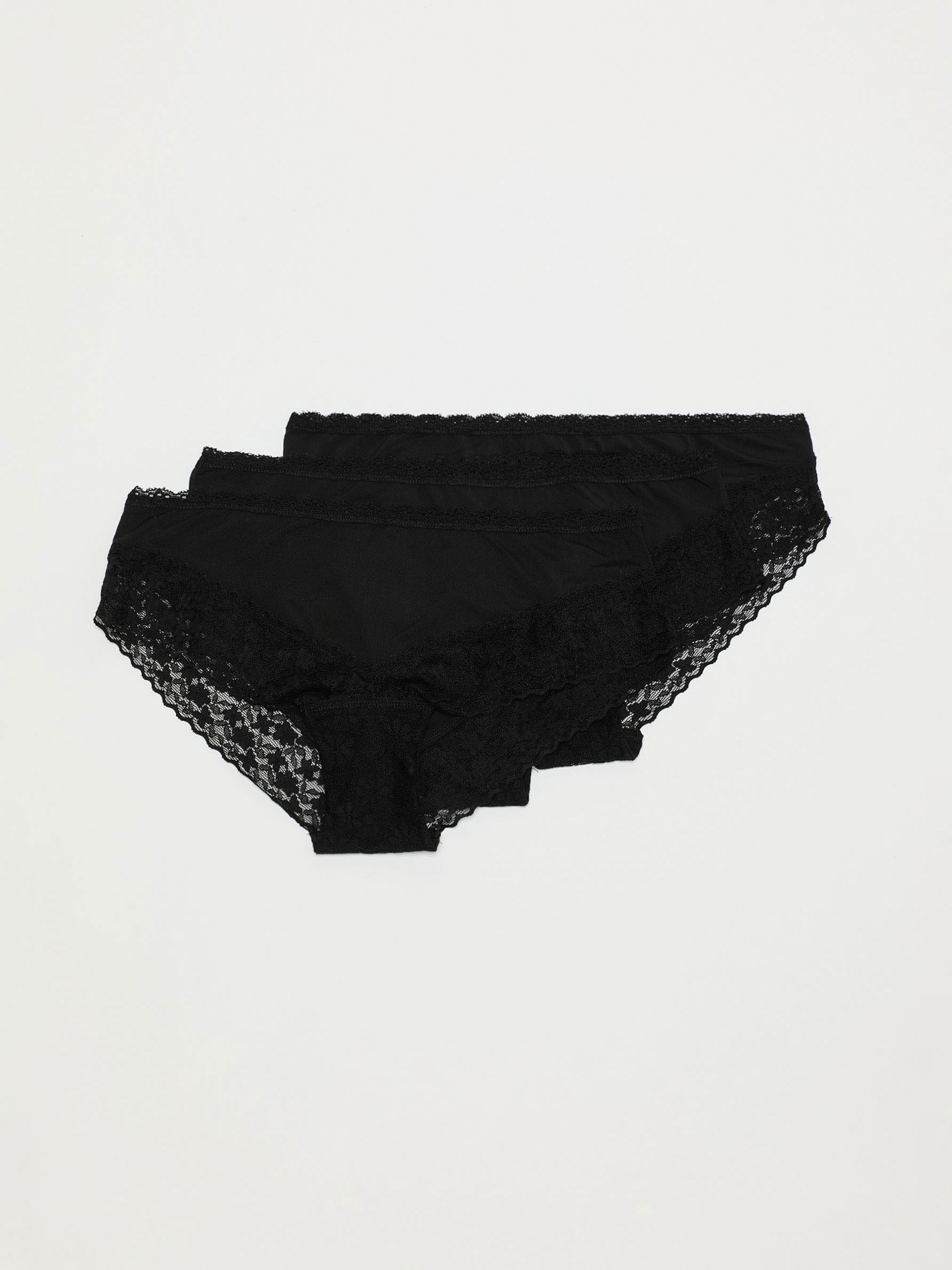3-PACK OF MICROFIBRE LACE BRIEFS