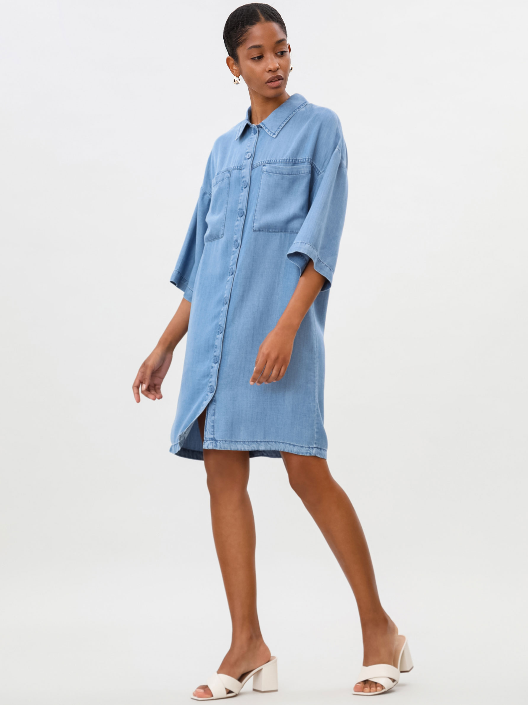 lightweight denim shirt dress