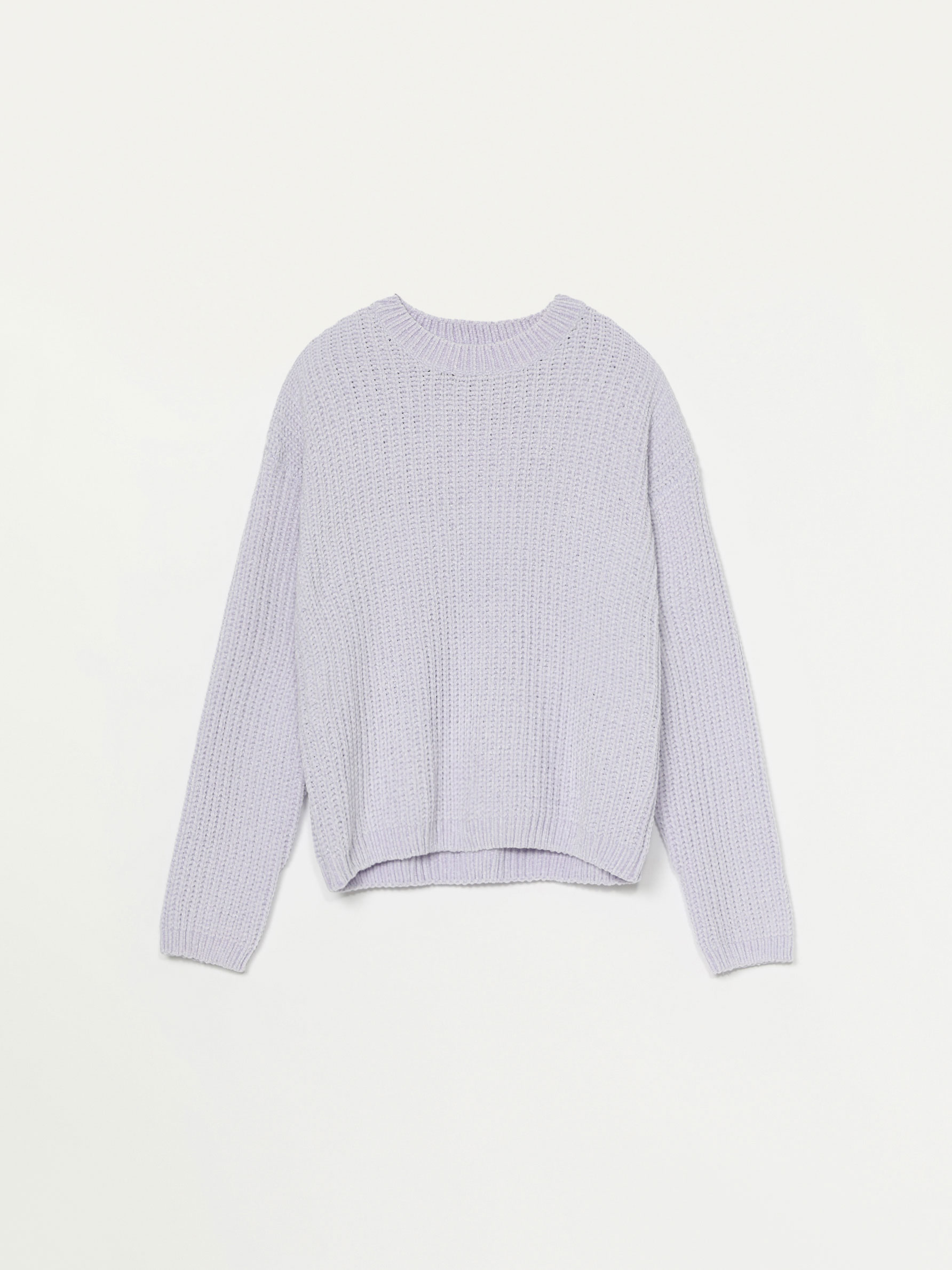 white chenille sweater