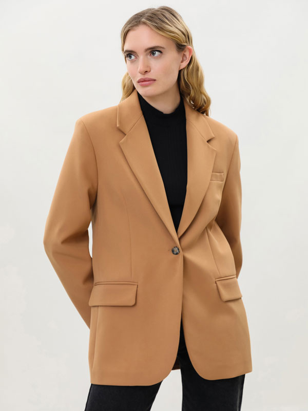 oversized blazer camel