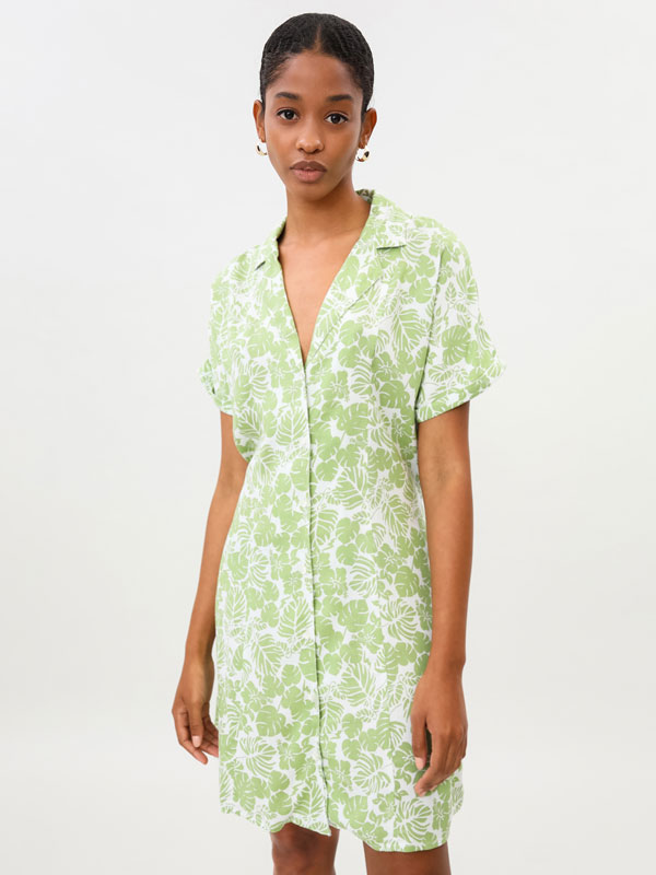 jigsaw lime leaf silk wrap dress