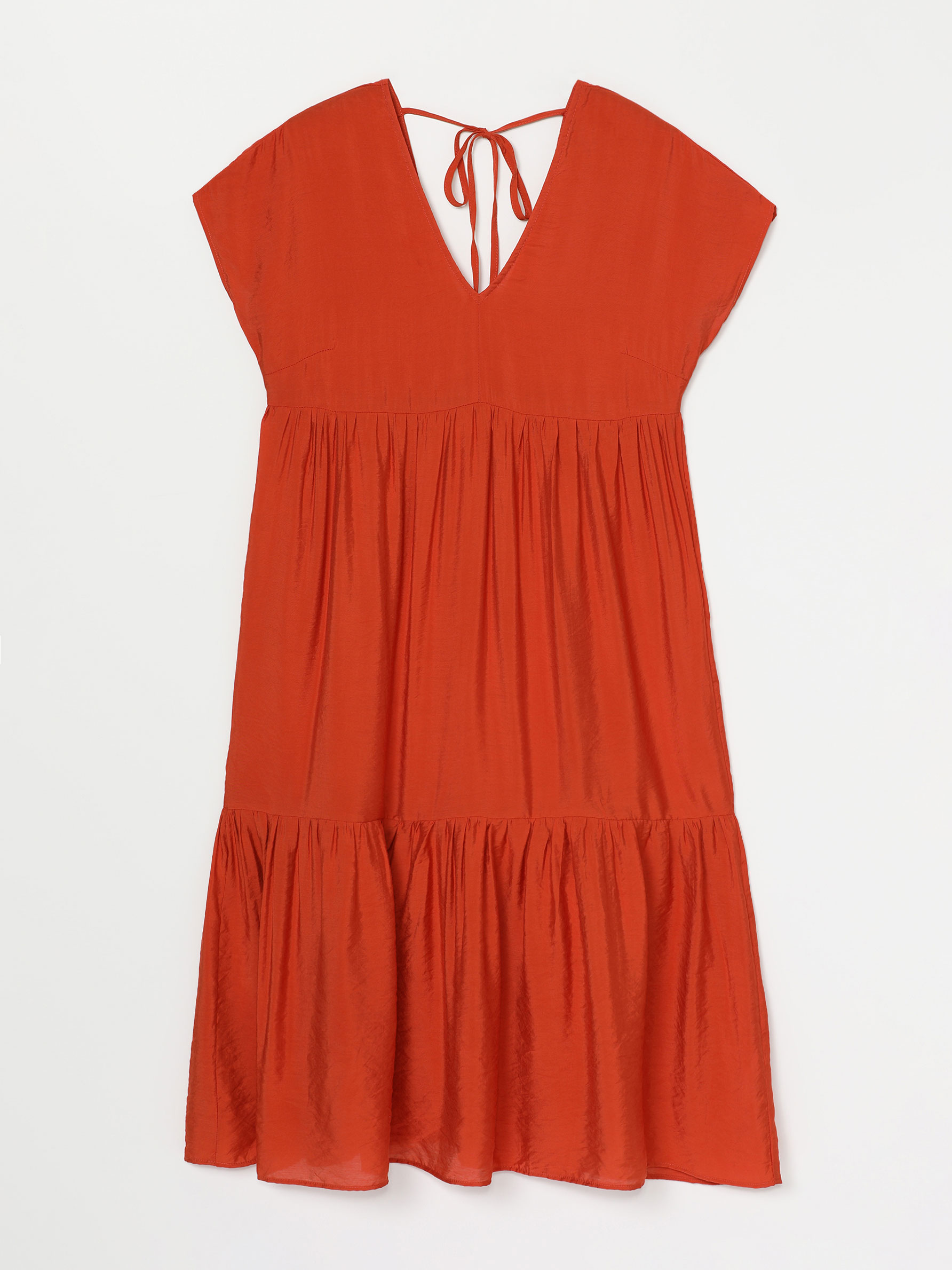 VESTIDO MIDI DE MANGA CORTA