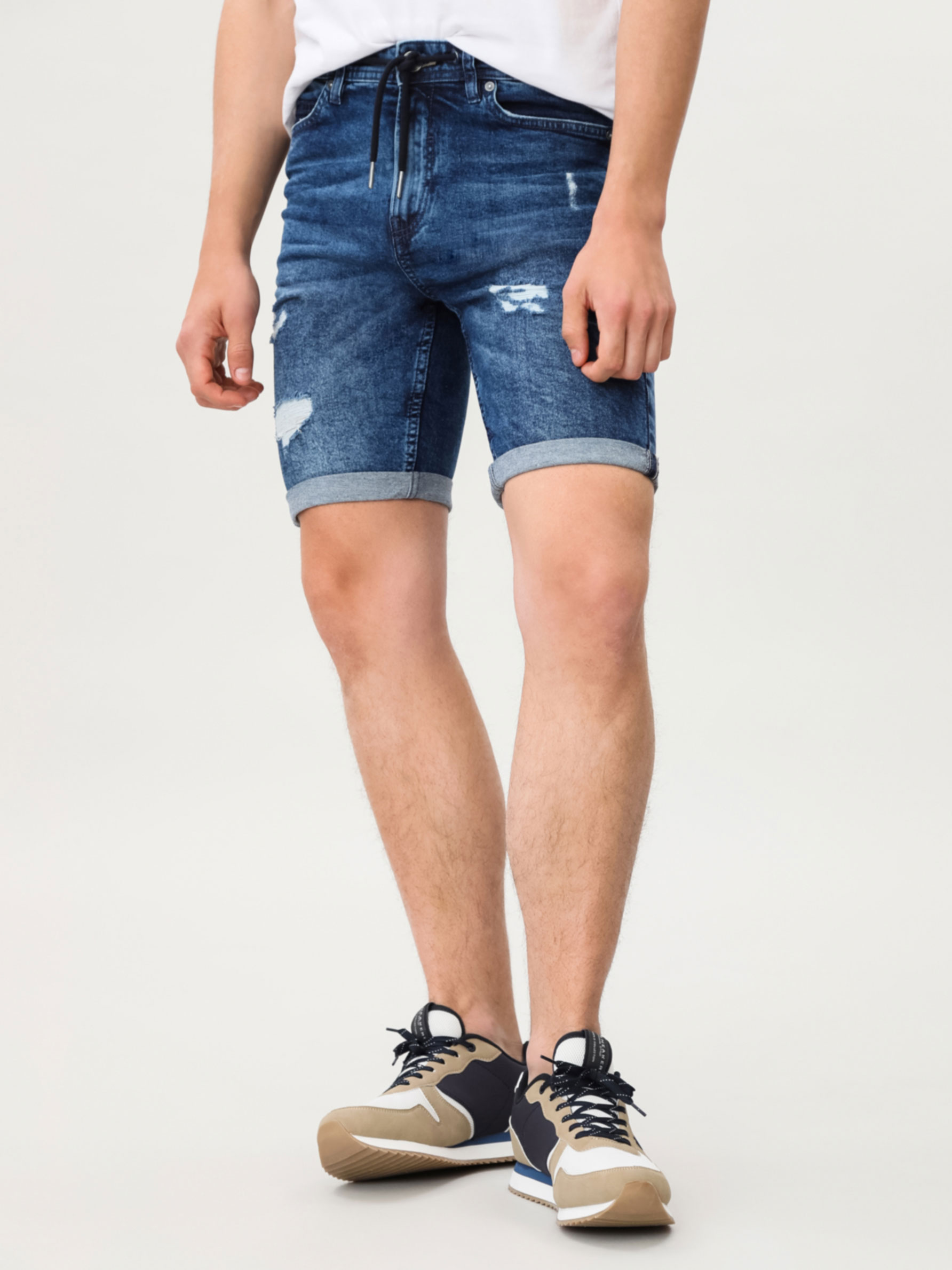 mens skinny stretch shorts