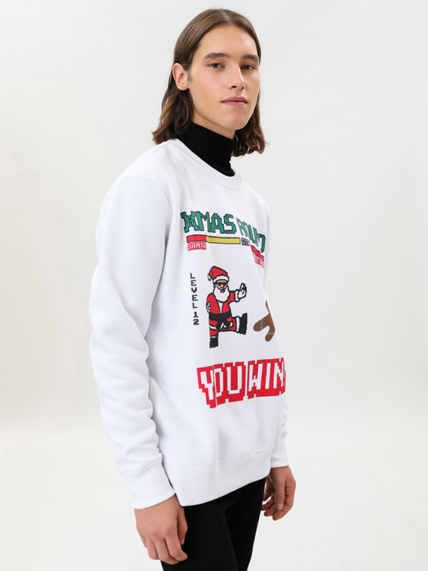 Sweatshirt com estampado de Natal