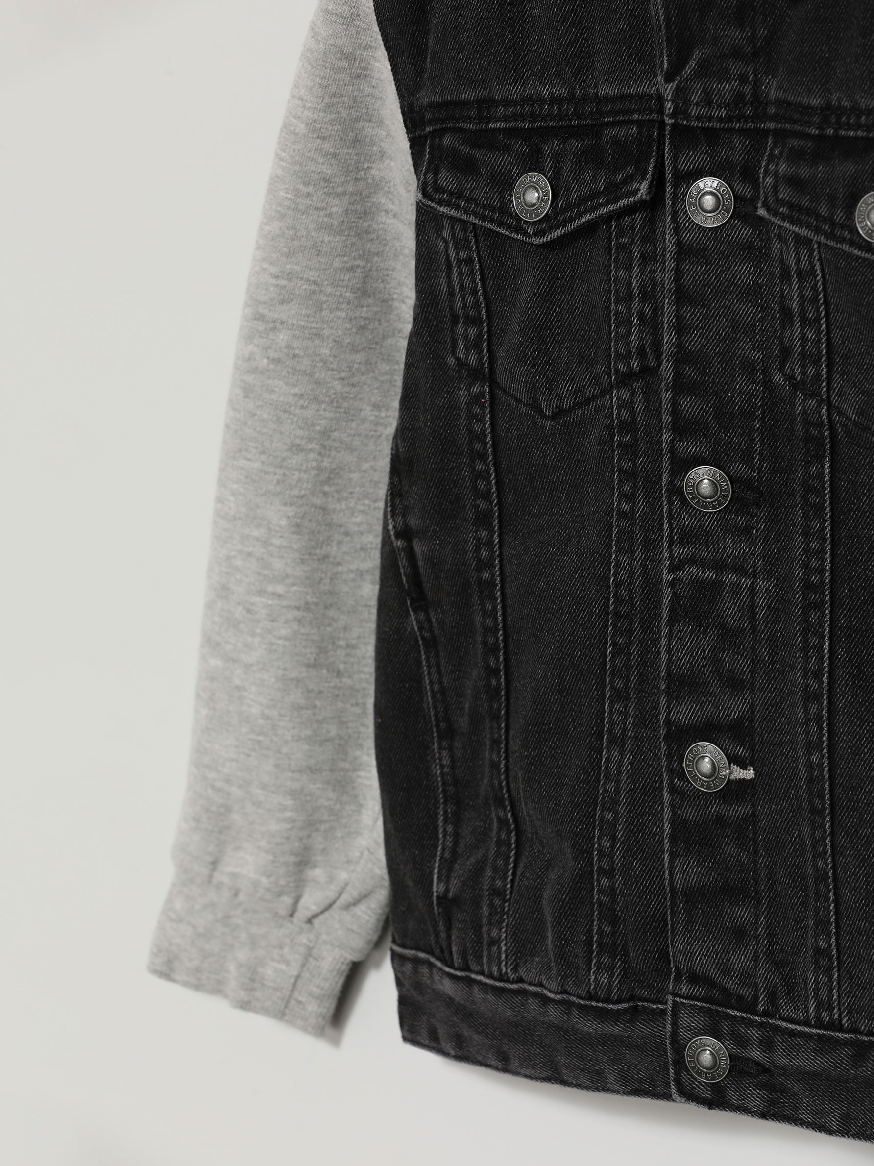 denim jacket with different sleeves