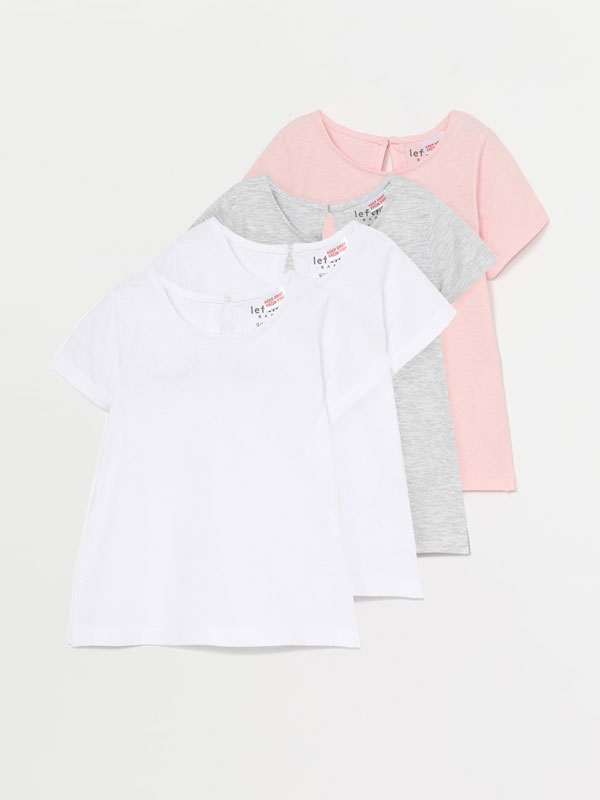 Packs De Camisetas Para Bebé Niña| Lefties Nueva Colección