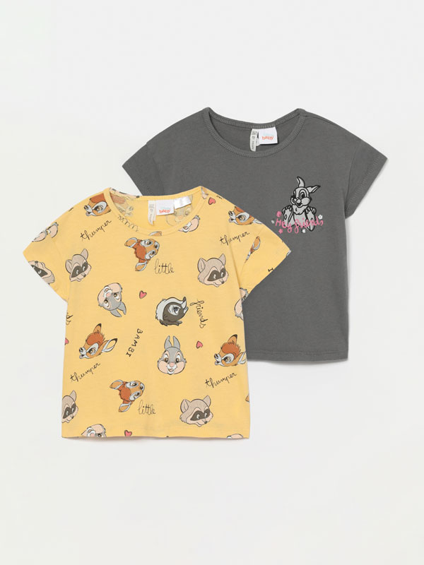 Pack de 2 camisetas de Bambi ©Disney