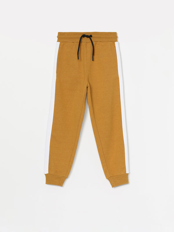 Basic Plush Trousers With Stripe Tracksuit Trousers Sportswear Boy 4 14 Years Kids Lefties Egypt