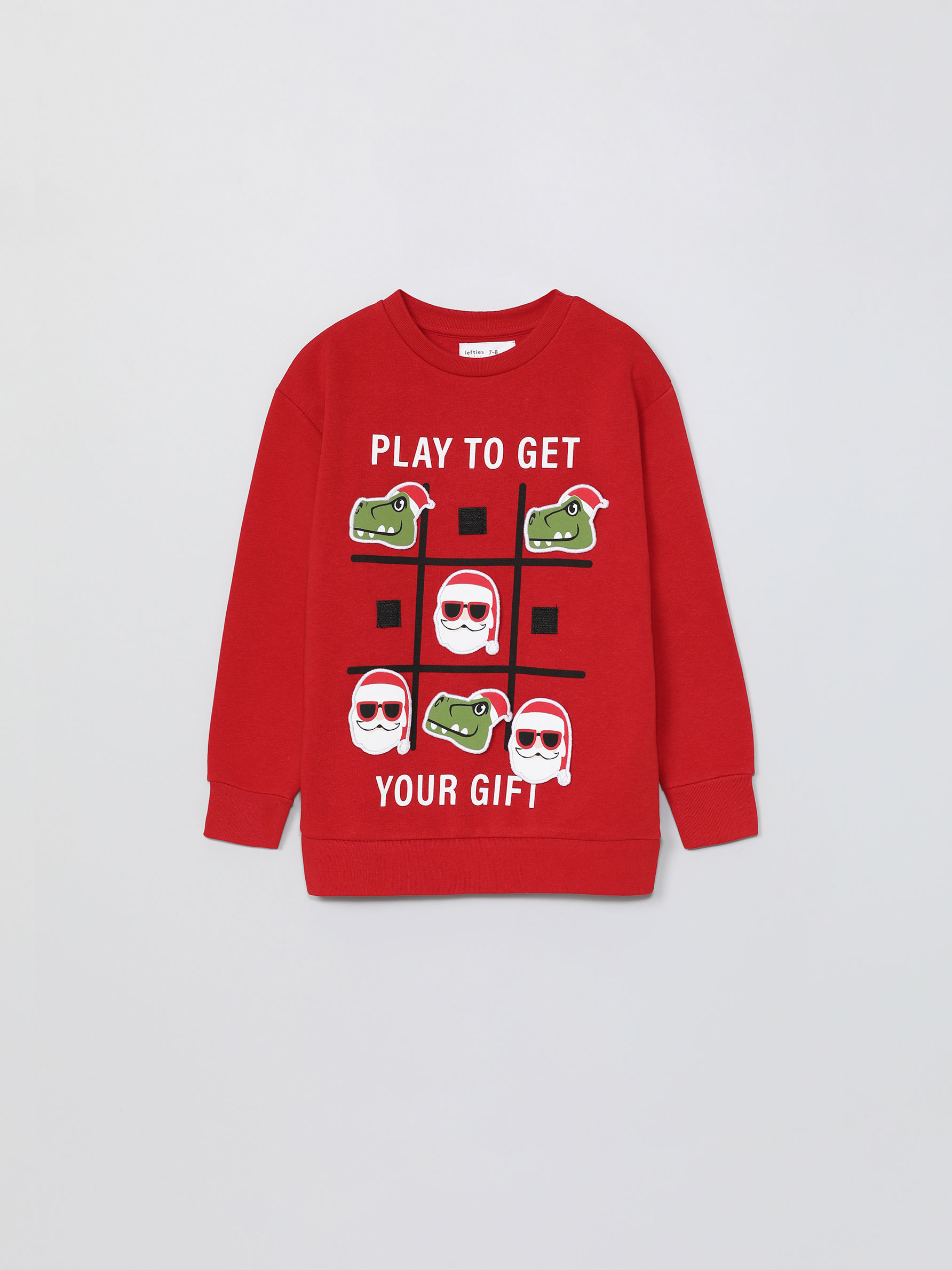 SUDADERA NAVIDEÑA TRES EN RAYA