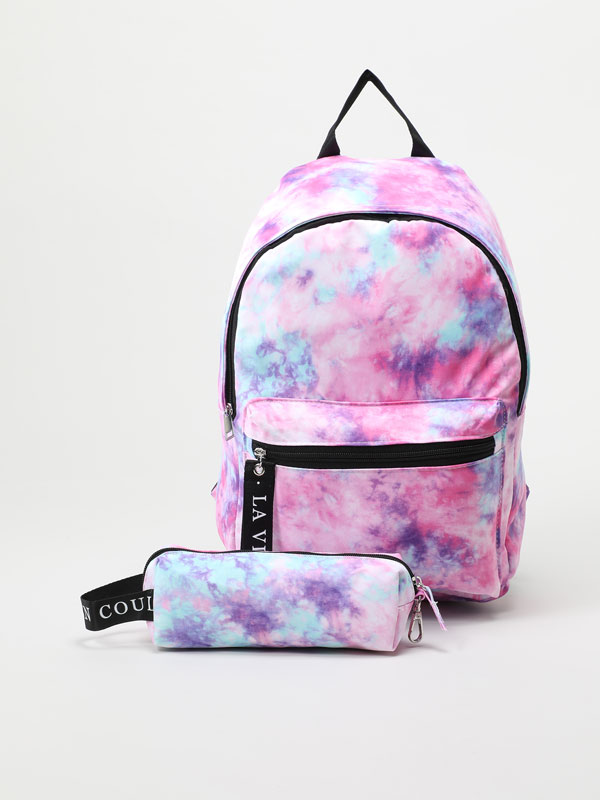 small tie dye backpack