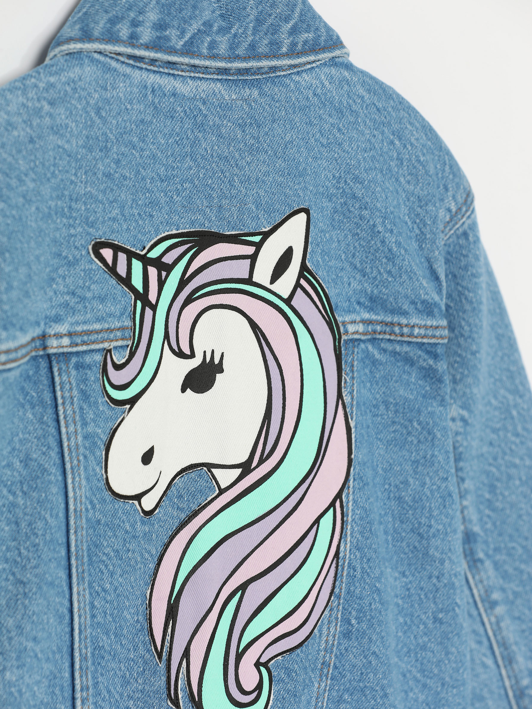 denim unicorn jacket