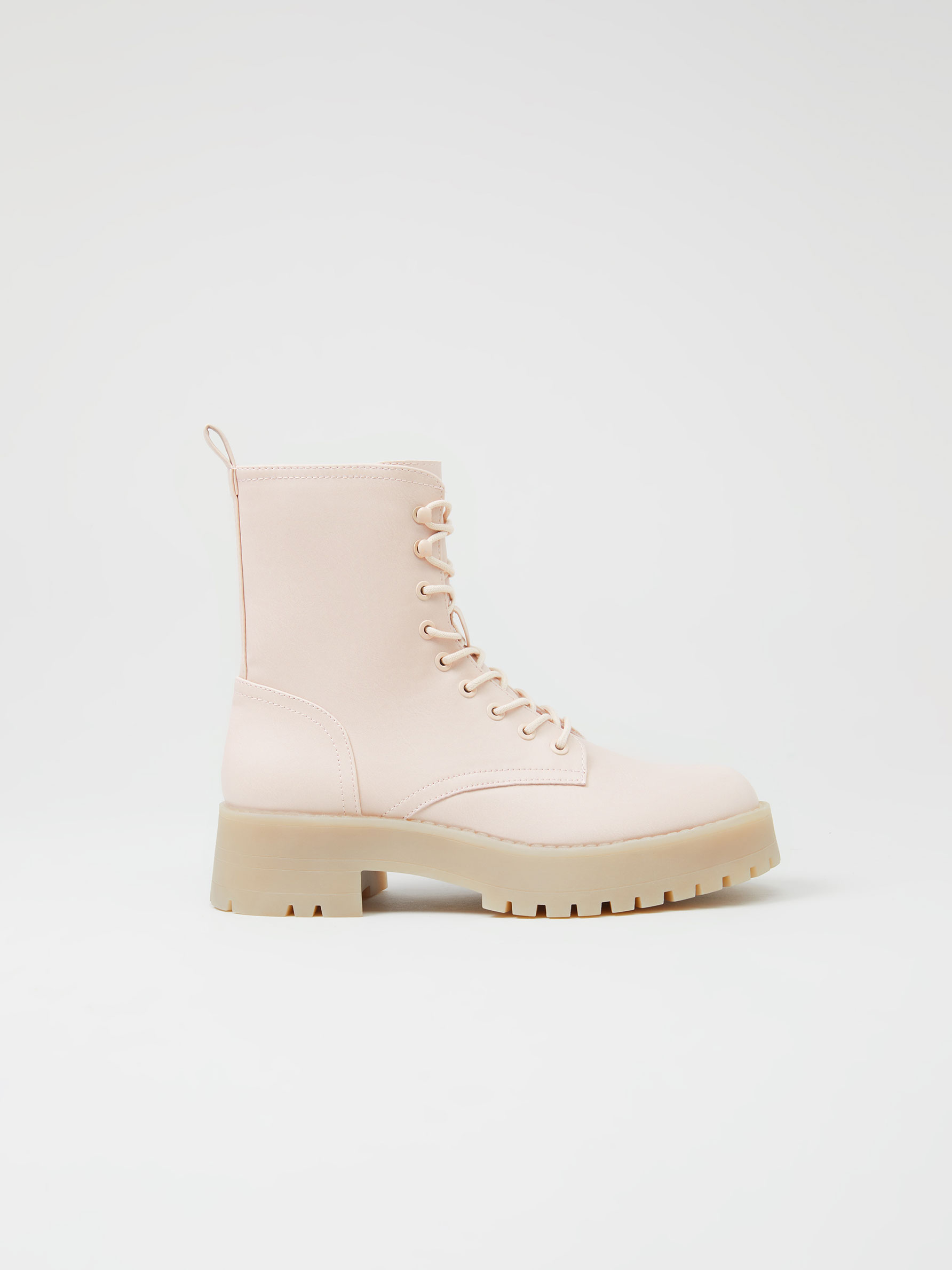 Flat lace-up boots - FOOTWEAR - WOMAN - | Lefties Qatar
