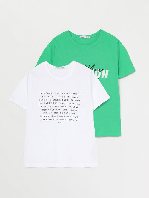 2-PACK OF PRINTED T-SHIRTS