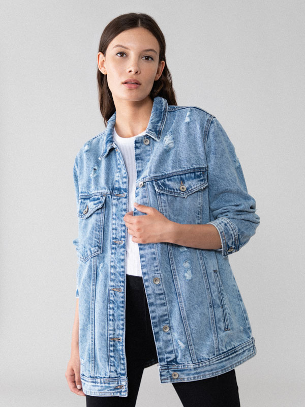 cazadora denim mujer