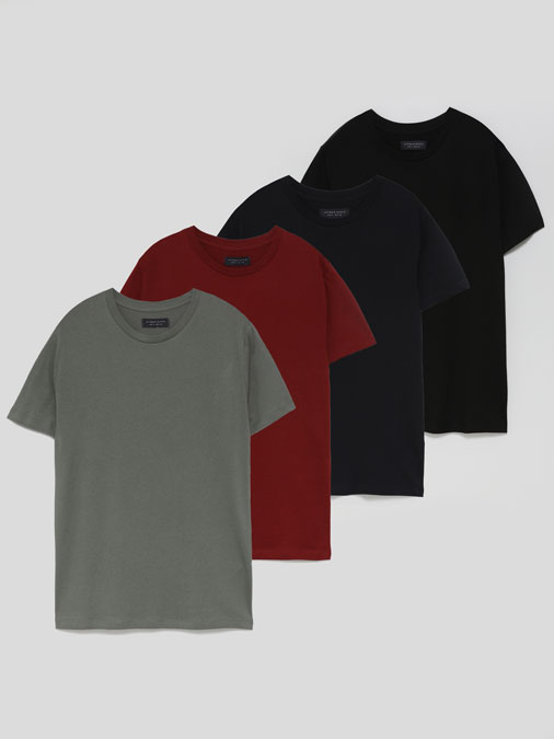 PACK DE 4 CAMISETAS BÁSICAS