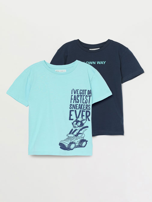 2-PACK OF PRINTED T-SHIRTS