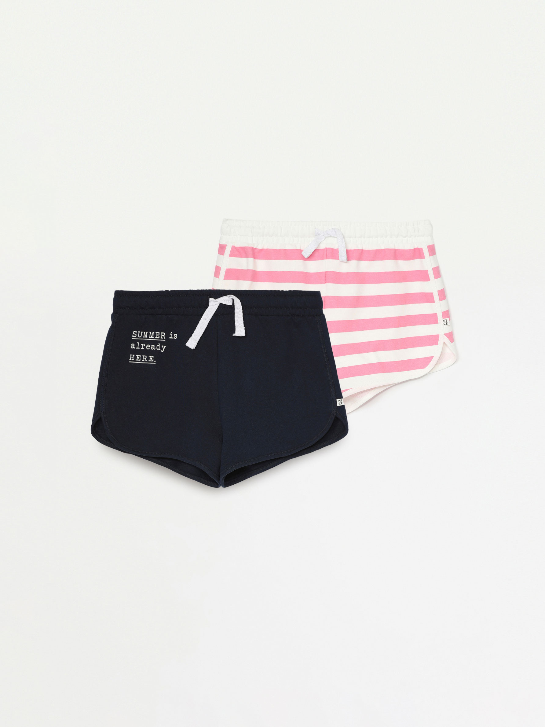 PACK DE 2 SHORTS DE FELPA BÁSICOS ESTAMPADOS