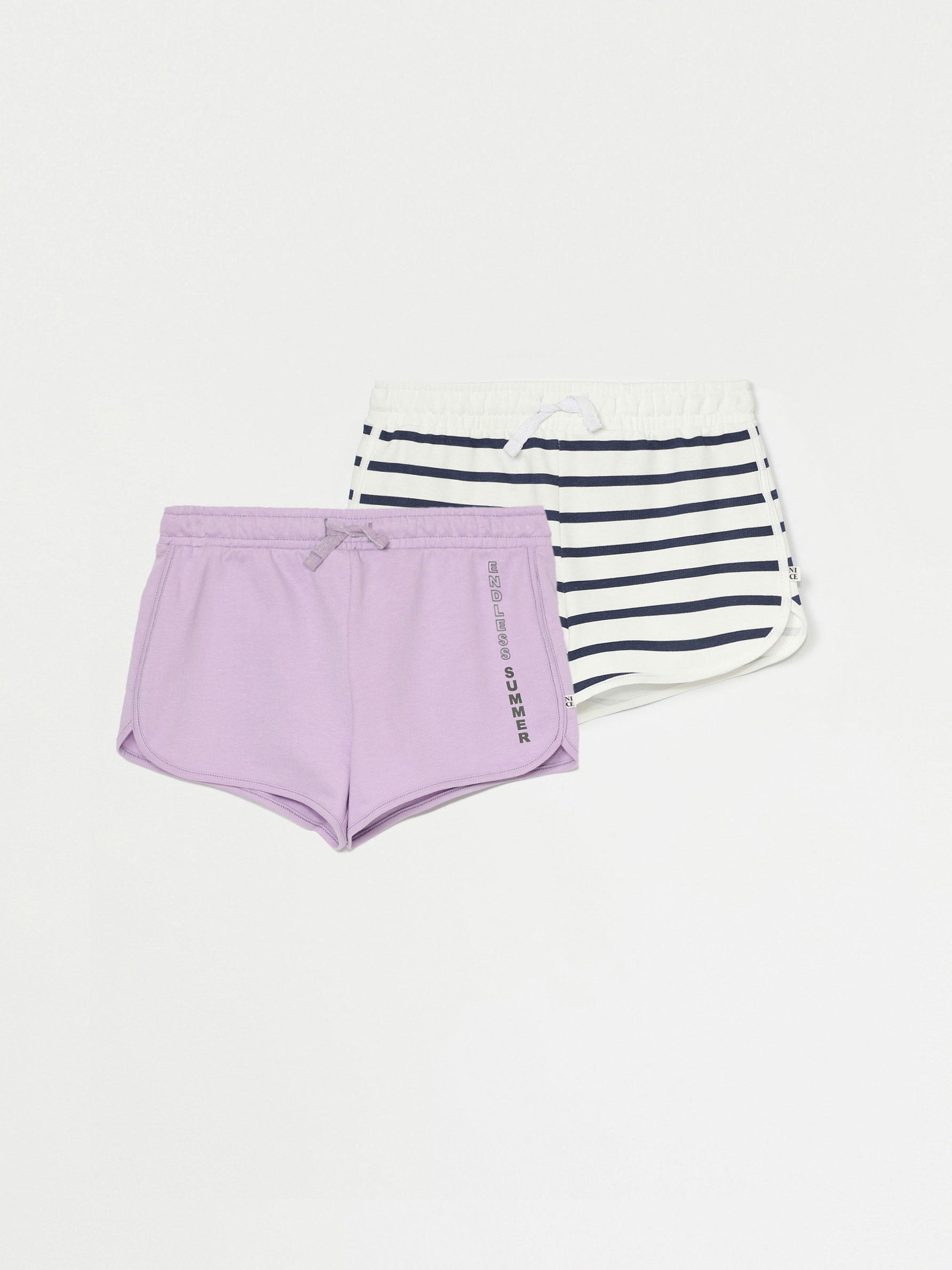 PACK DE 2 SHORTS DE FELPA BÁSICOS ESTAMPADOS